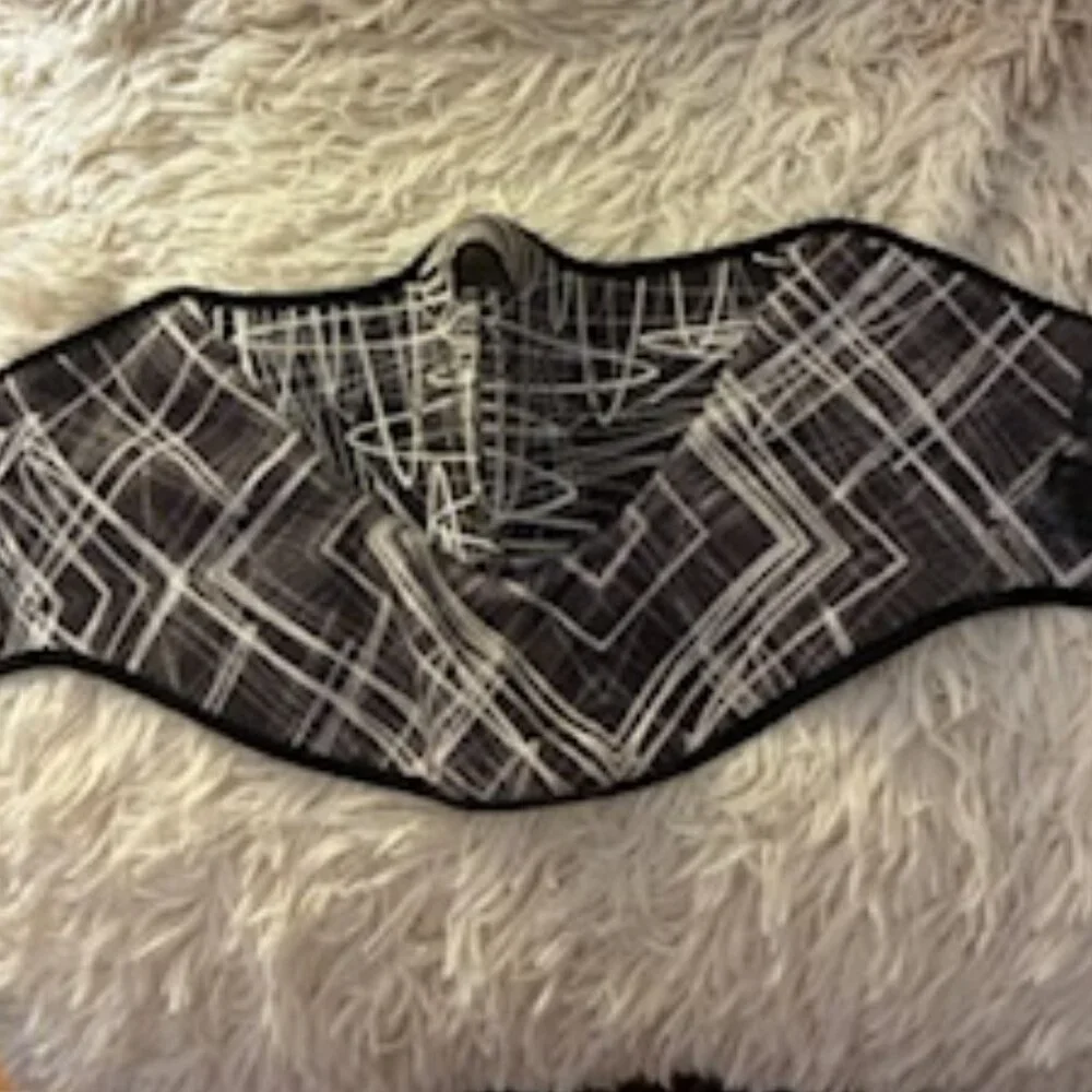 Black & white Face Mask for outdoor protection while skiing or riding.